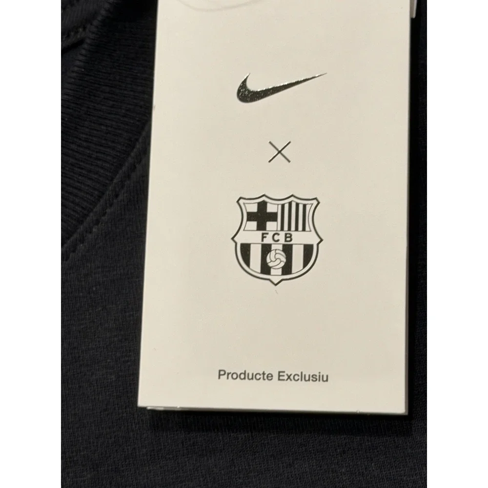 Nike FC Barcelona Graphic Tee Mens Large Black Short Sleeve FV8939-010 NWT